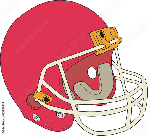 Football helmet illustration for use in web and print design