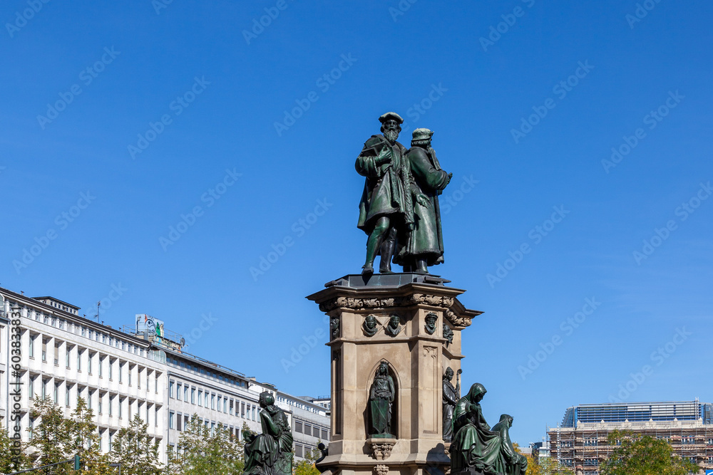 Johannes Gutenberg monument (1858). Frankfurt am Main, Germany