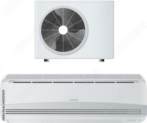 air conditioner rasterized vector illustration isolated with clipping path