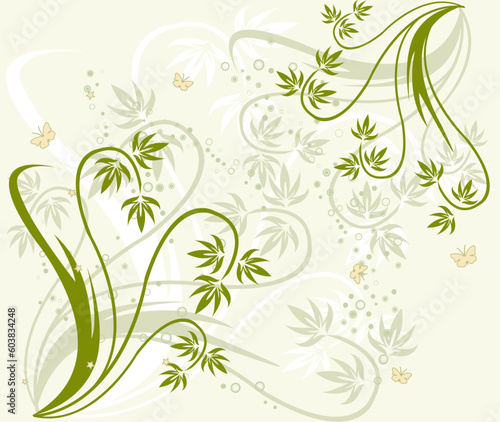 abstract floral art design vector illustration