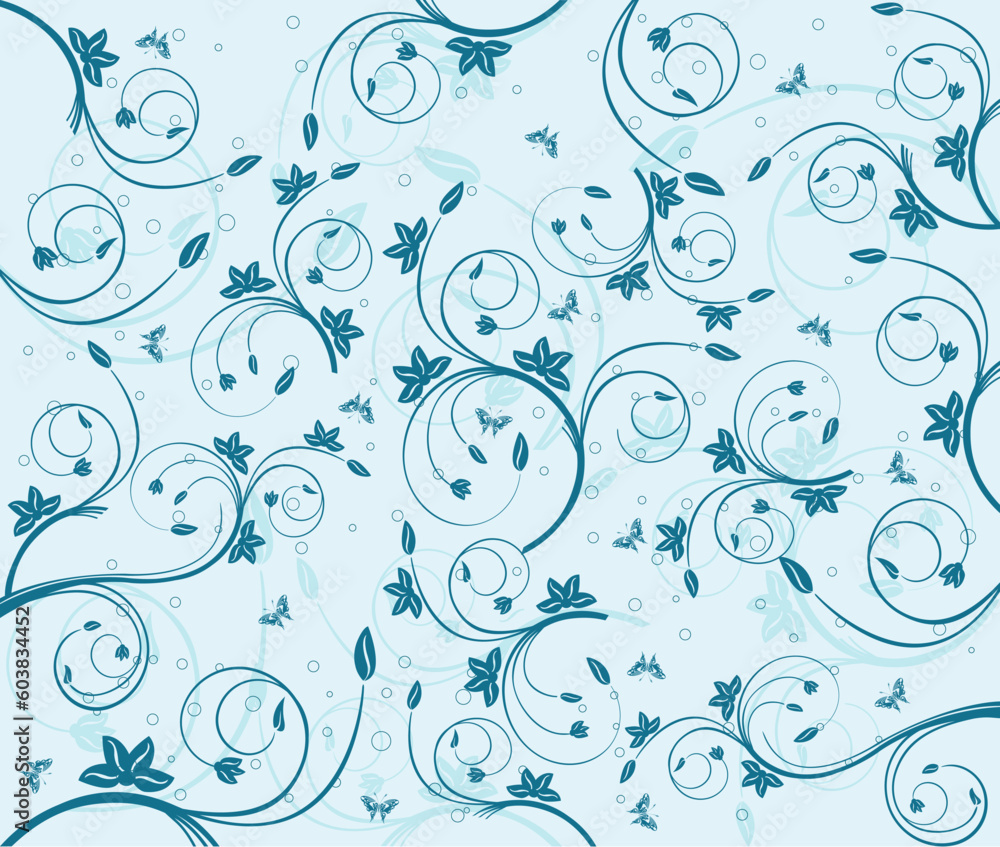 Abstract art design floral background - vector illustration Abstract art design floral background - vector illustration