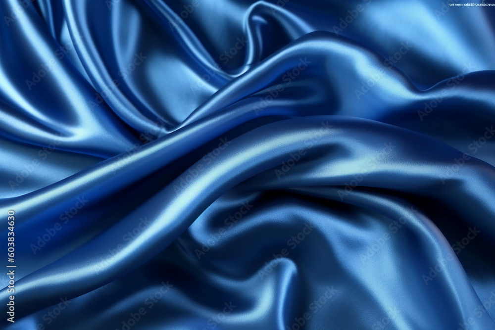 Blue silk background stock photo. AI generative Blue silk background stock photo. AI generative