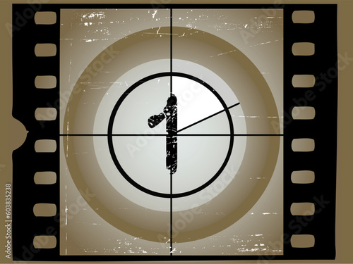 Old Scratched Film Countdown at No 1