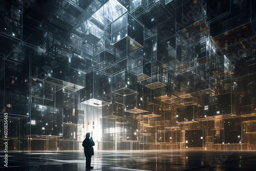 futuristic city wallpaper  Generative AI