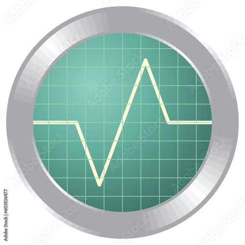 Illustration of oscilloscope and a triangle-shaped signal