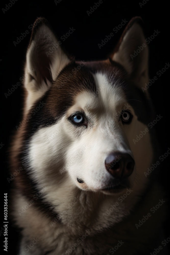 illustration, siberian husky dog , generative ai illustration, siberian husky dog , generative ai