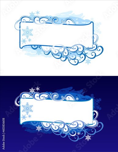 christmas banner / vector background / Two variants for use on a light or dark background