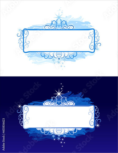 christmas banner / vector background / Two variants for use on a light or dark background