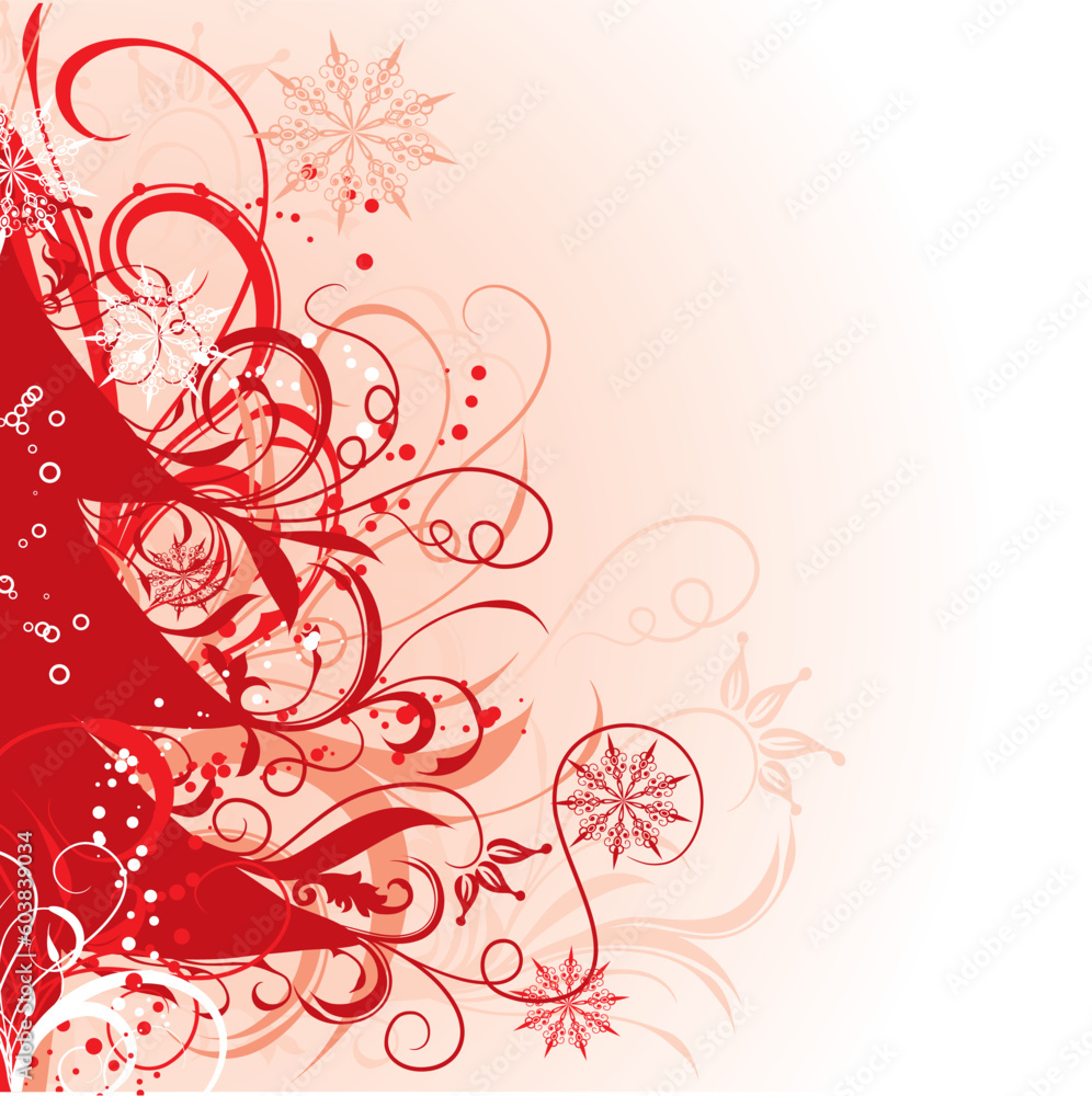 Christmas tree, winter background, vector illustration Christmas tree, winter background, vector illustration