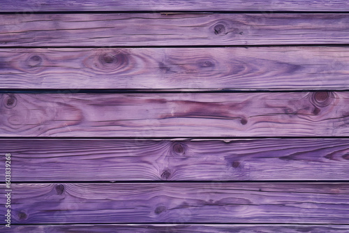 Horizontal violet wooden planks background. Wooden texture. Violet wood wall. Wood planks Wallpaper. Generative AI