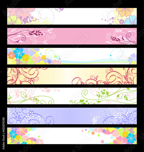 Floral website banners. 468x60 & 730x90 sizes / Floral collection