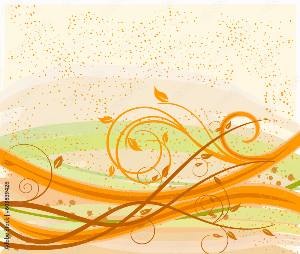 Abstract artistic floral background illustration Abstract artistic floral background illustration