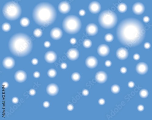Abstract editable vector of blurred white circles
