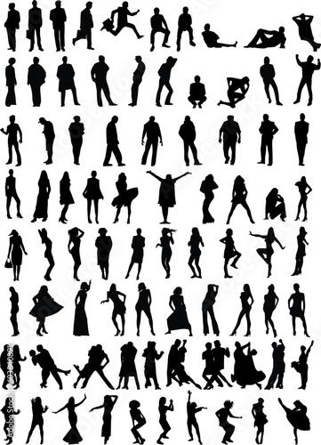 every silhouette is on a different layer; the outlines are accurate closed paths