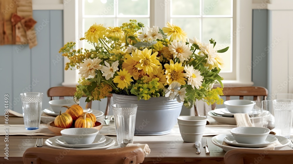 Festive Fall Harvest Banquet: A Captivating Thanksgiving Inspired Table Setting for Joyful Holiday Gatherings. Created with generative AI tools. Festive Fall Harvest Banquet: A Captivating Thanksgiving Inspired Table Setting for Joyful Holiday Gatherings. Created with generative AI tools.