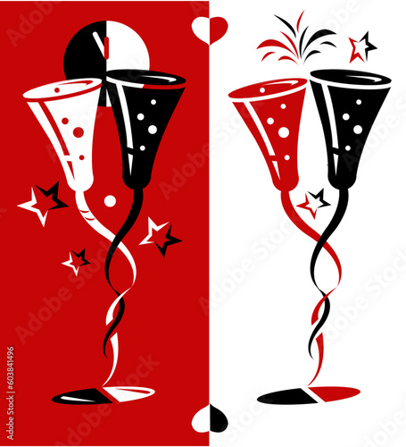 vector illustration for new year eve and Valentine's day.