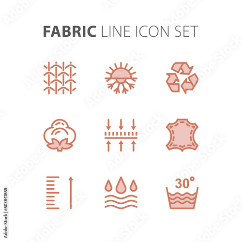 FABRIC LINE ICON SET 5. Set of icons color