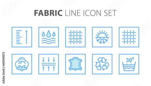 FABRIC LINE ICON SET 6. Set of icons color