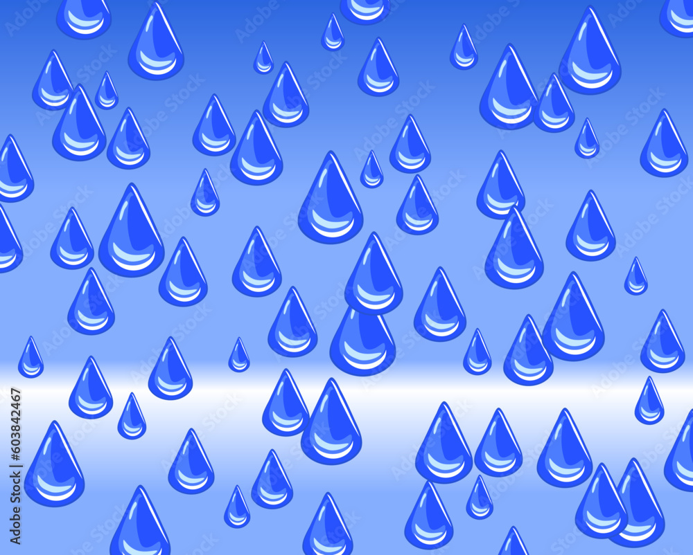Vector illustration of falling raindrops Vector illustration of falling raindrops