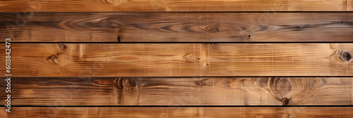 Horizontal brown wooden planks background. Wooden texture. Brown wood wall. Wood planks Wallpaper. Generative AI