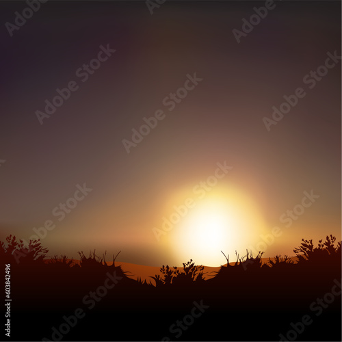 Sunset 04 - Coloured vector illustration