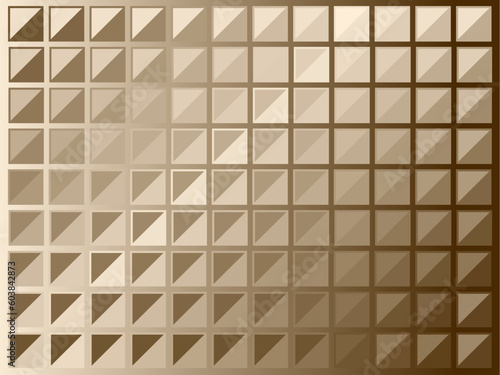 Vector background of refracting brown squares
