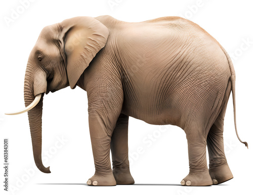 elephant  isolated background. Generative Ai