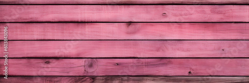 Horizontal pink wooden planks background. Wooden texture. Pink wood wall. Wood planks Wallpaper. Generative AI