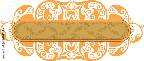 An Ornate lettering panel design with a vector file.