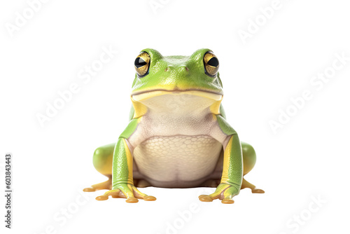 green tree frog isolated on transparent background Generative AI