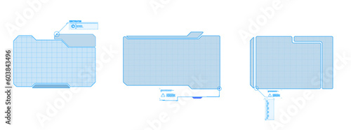 HUD, UI, GUI futuristic user interface screen elements set. High tech screen for video game. Abstract virtual graphic touch user interface. game style. Modern elements of cyberpunk