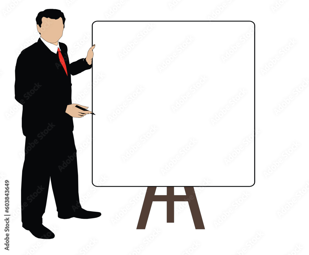 Business man at demo board durning a meeting Business man at demo board durning a meeting