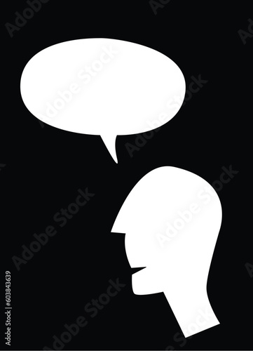 open mind and thought bubble