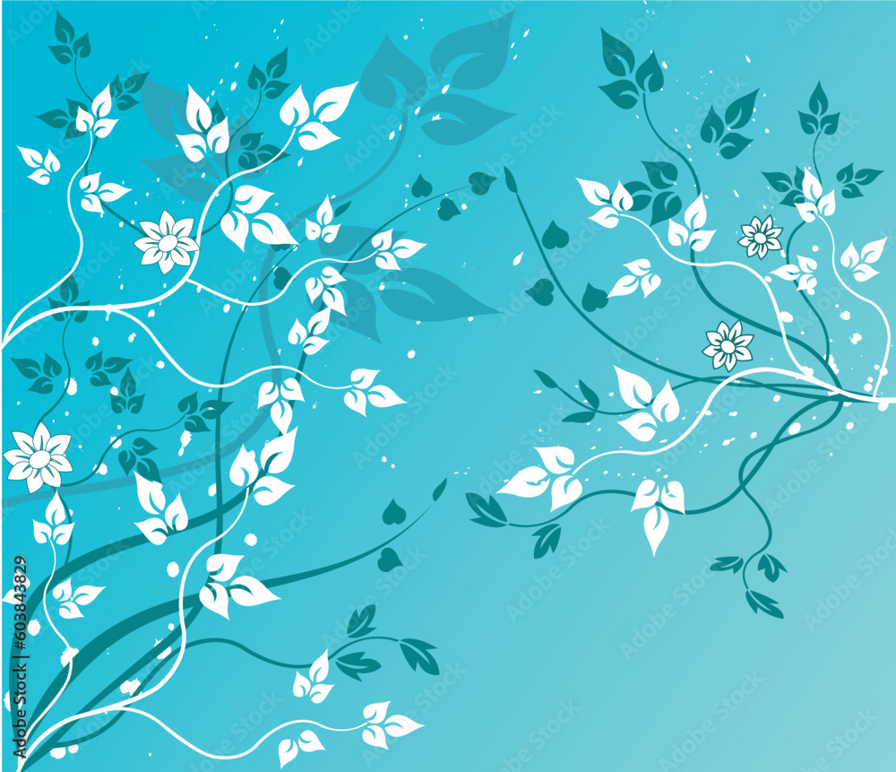 Floral Background - abstract, art vector illustration Floral Background - abstract, art vector illustration