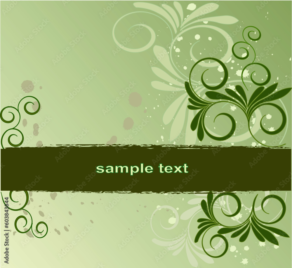 Floral Background  with frame - abstract  art vector