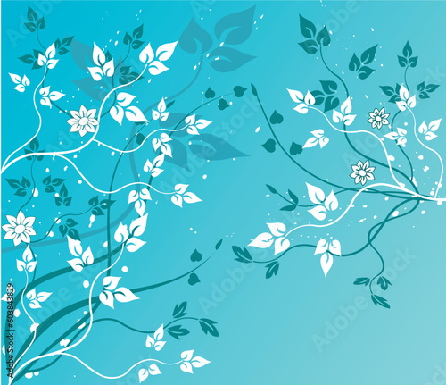 Floral Background - abstract, art vector illustration