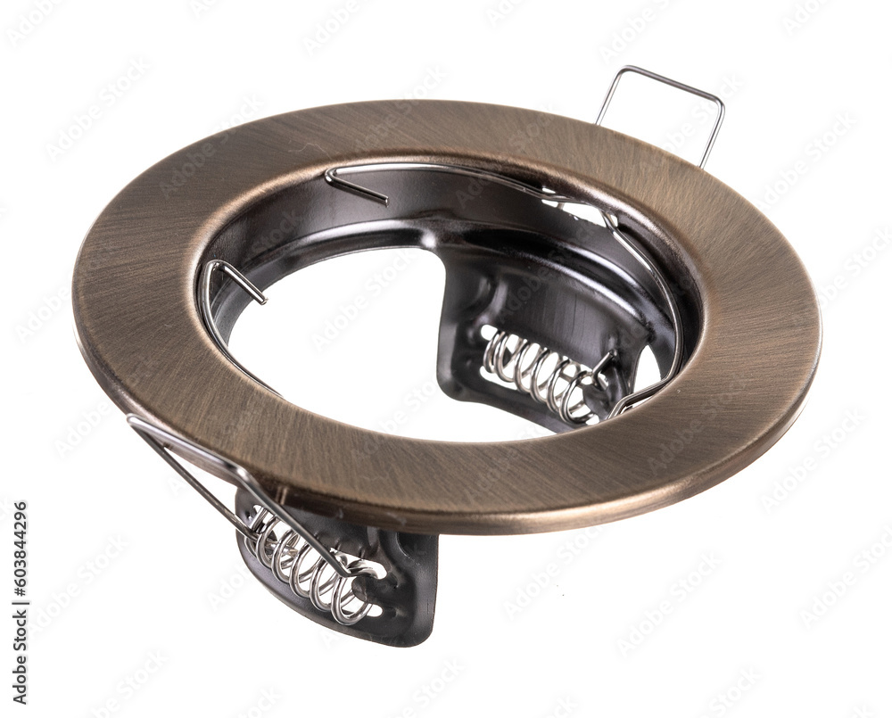 Obraz premium round recessed ceiling spotlight on a white background