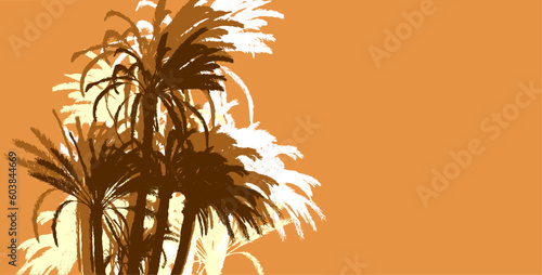 palms trees background. Vector illustration