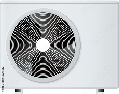 air conditioner rasterized vector illustration isolated with clipping path