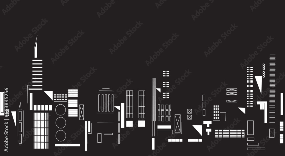 Vector illustration of city lights at night