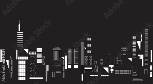 Vector illustration of city lights at night