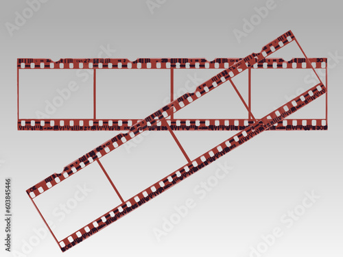 Fototapeta Naklejka Na Ścianę i Meble -  Old style film strip (Transparent Vector format so they can be overlaid on other images)