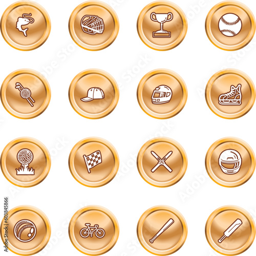 A set of sports icons / design elements.
