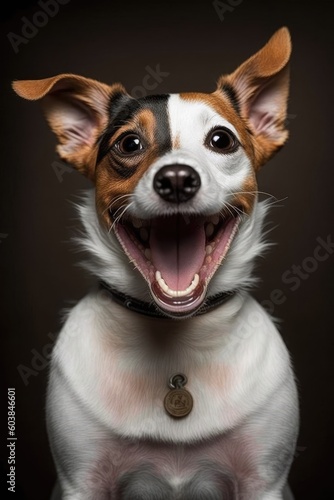 Portrait of a happy dog