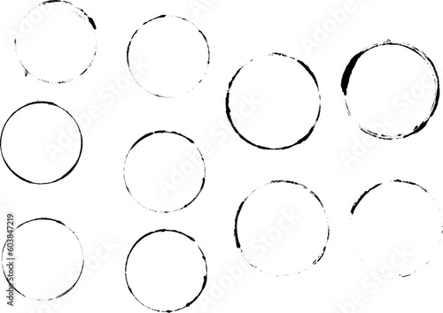 10 Grunge Cup rings - Highly Detailed vector grunge elements