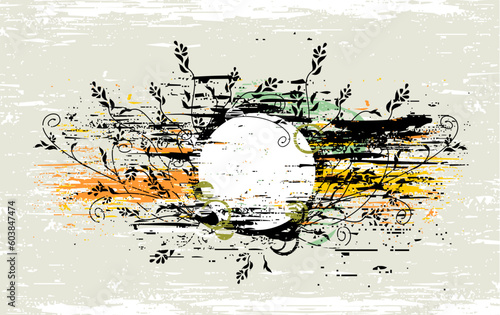 Vector grunge banner and  background