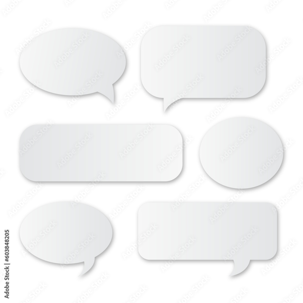 Blank empty speech bubbles collection. Vector illustration Blank empty speech bubbles collection. Vector illustration