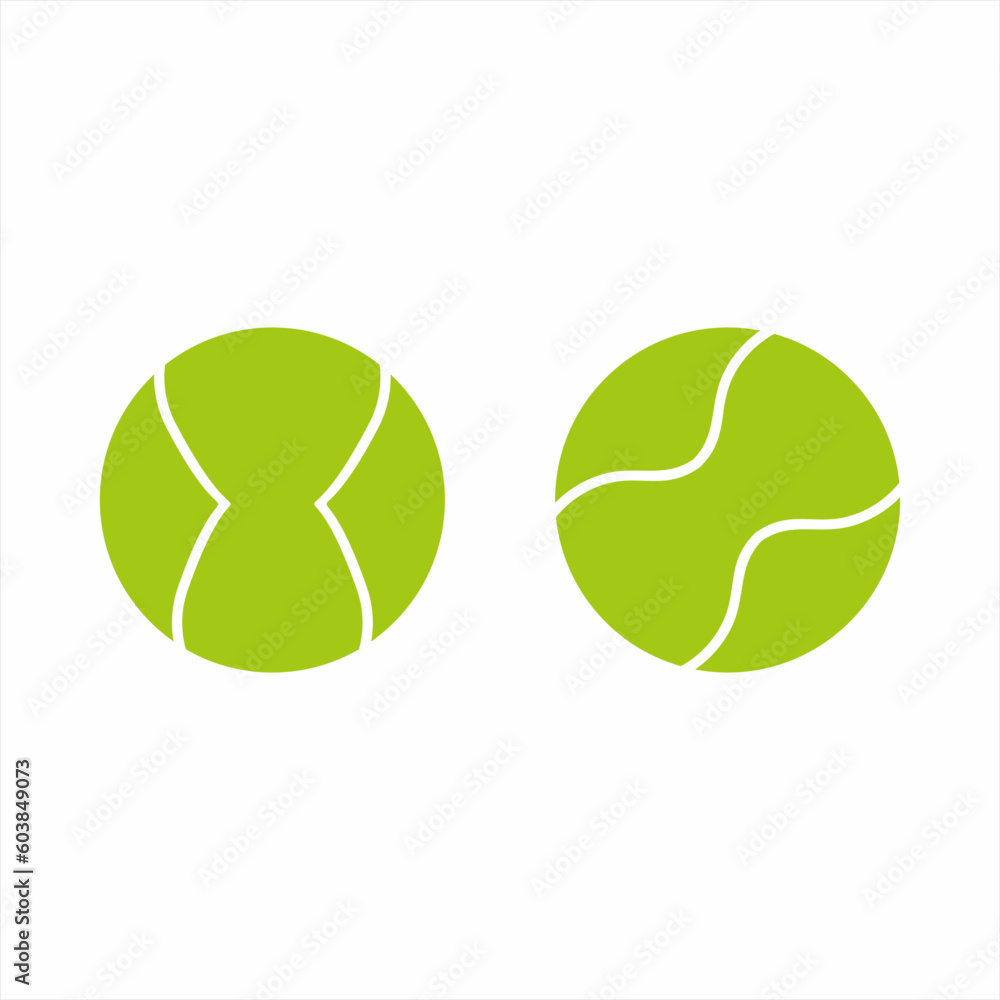 Tennis ball template design with two different textures, for logo, icon, symbol, app, design element, vector illustration. Tennis ball template design with two different textures, for logo, icon, symbol, app, design element, vector illustration.