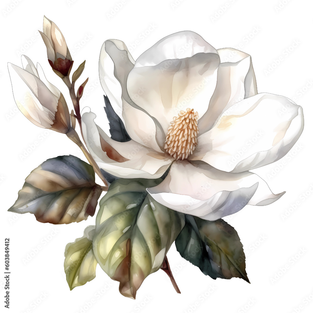 Watercolor Magnolia

Hi

I get the ideas for my claiparts from nature. When I have developed the basic idea, an AI helps me. The processing of the images is done by me with a graphics program.
