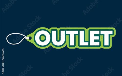 Outlet vector templates. discount tag.